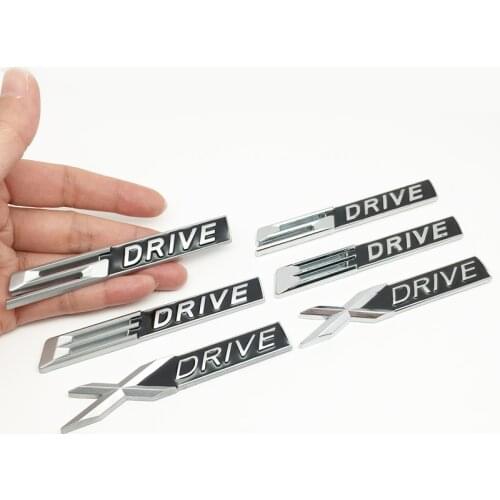 Car styling 3D metal XDrive EDrive SDrive logo Emblem Badge for BMW X1 X3 X4 X5 X6 X7 accessories Discharging Capacity Sticker
