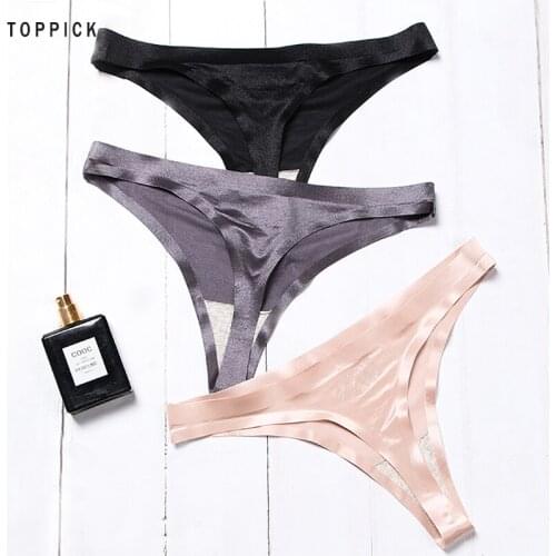 Seamless Lingeries Women Ice Silk String Sexy Femme Woman Panties Underwear Women Underwear Lingerie Thongs Soft G String Briefs