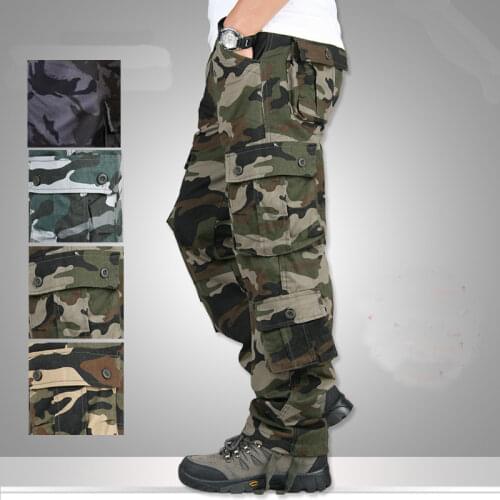 Spring Mens Pants Multi-function Outdoor Leisure Sports Pants Multi-pocket Overalls Large Size Tactical Trousers