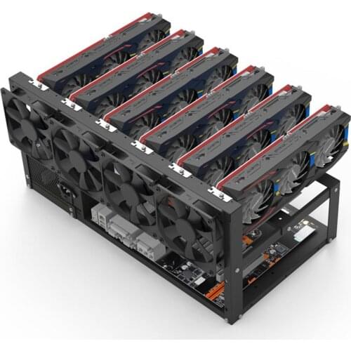 For 6GPU Durable Open Mining Rig Frame Case, Frame Transfer Mining Rack Miner Coin Ring Support Rig Case Durable