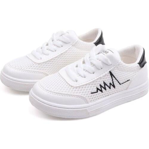 Kids Sneakers Boy Shoes Girl Children Mesh Breathable Shoes School Sports Shoe Fashion Casual Flat Toddler Baby Sport White Shoe