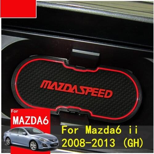 For Mazda 6 ii 2008-2013 (GH) 3D Rubber Mat Door Slot Pad Cup Cushion Groove Mat Lnterior Anti Slip Mat Car Accessories
