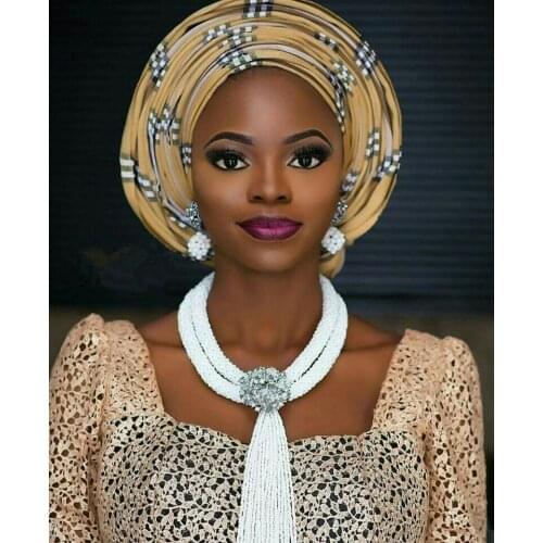 Fantastic White African Wedding Nigerian Beads Jewelry Set Crystal Bridal Fashion Jewelry Set 2017 Free Shipping WA183