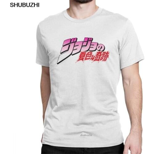 Jojos Bizarre Adventure Men T Shirts Jojos Anime Cool 100% Cotton Short Sleeve Tees Crewneck T-Shirts Tops Plus Size sbz8106