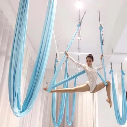 6*2.8M yoga hammock Solid color anti gravity yoga inversion patioswings Air swing aerial yoga swing Full 23 Colors