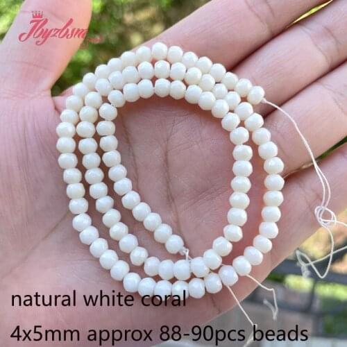 3x5mm Faceted Rondelle Coral Beads Natural Stone Beads For DIY Necklace Bracelets Earring Woman Jewelry Making 15" Free Shipping