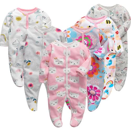 6PCS/LOT Baby Rompers 2020 Long Sleeve 100%Cotton overalls Newborn clothes Roupas de bebe boys girls jumpsuit&clothing