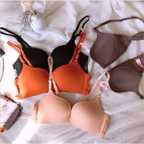 Sexy Lace Push Up Padded Bras Gathering Underwear Set Women Fashion Y-line Straps Lingerie Bra Set Cup Front Closure