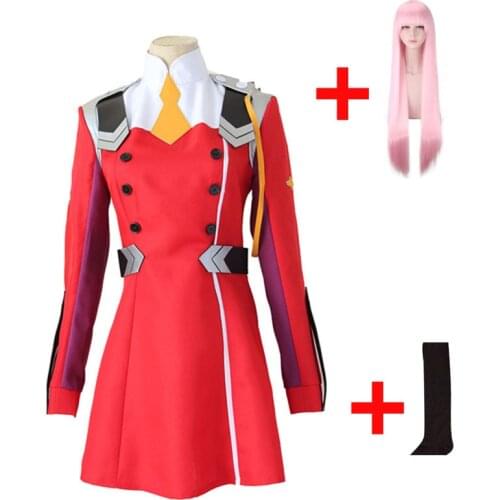 02 Zero Two Cosplay Costume DARLING in the FRANXX Cosplay DFXX Women Costume Full Sets Dress Headwear wigs Halloween costumes