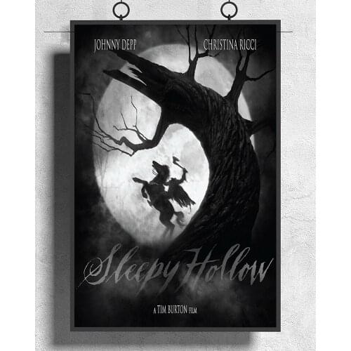 L039 SLEEPY HOLLOW Movie 1999 Tim Burton Johnny Depp Silk Fabric Poster Art Decor Indoor Painting Gift