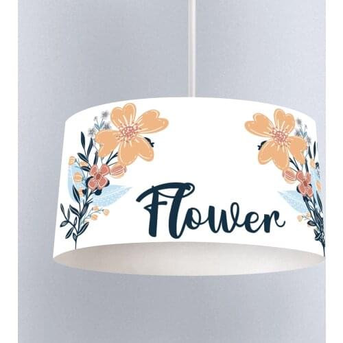Lamp For Kids Bedrooms Light Chandelier for Living Room Childrens Room White Flowers Pattern 196