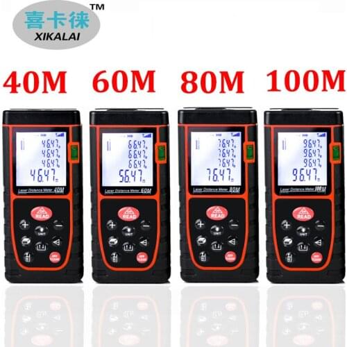 Laser Distance Meter 40M 60M 80M 100M Laster Rangefinder Range Finder Trena Ruler Diastimeter Building Measure Device Tool D1013