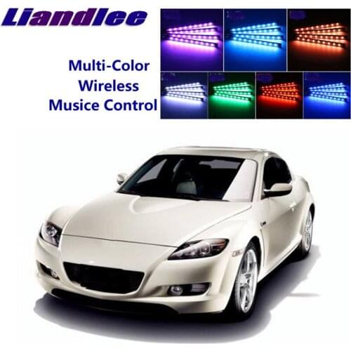 LiandLee Car Glow Interior Floor Decorative Atmosphere Seats Accent Ambient Neon light For Mazda Familia