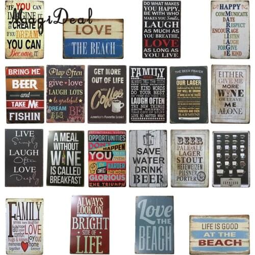 MagiDeal 20cmx30cm Vintage Metal Tin Sign Plaque Wall Art Poster Cafe Bar Pub Home Decoration Accessories