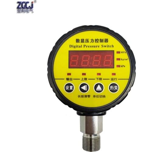 AC380V pressure gauge with relay output 0-0.4Mpa 0.6Mpa 1.0Mpa 1.6Mpa 2.5Mpa 10Mpa 16Mpa 25Mpa 40Mpa digital pressure switch