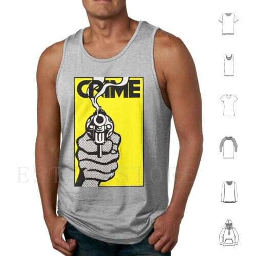 Crime Flyer Tank Tops Vest True Crime Punk Band Hardcore Hc Music Gun Yellow San Francisco Usa Westcoast California