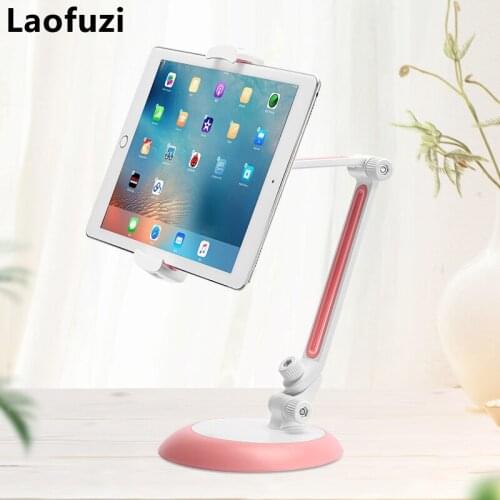 Metal Aluminum Alloy Stand Holder for iPad Mini Air Desktop Flexible Rotatable Mount Bracket Holder for 4.7"-10.0" Tablet Phones