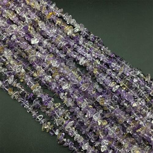 5-8mm Irregular Natural Ametrines Stone Beads For Jewelry Making Loose Yellow Amethysts Crystal Gravel Stone Beads Strand 80cm