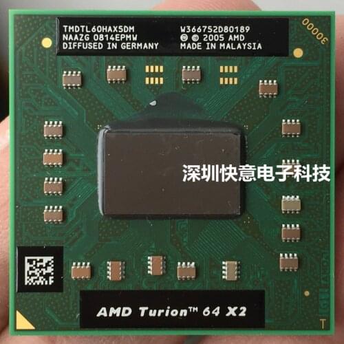 Original AMD cpu laptop Turion TL-60 TMDTL60HAX5DM CPU 1M Cache/2.0GHz/Socket S1/Dual-Core Laptop processor tl60 TL 60