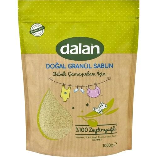 Dalan Granule Soap Powder is Produced from 1 kg Herbal Soap with 100% Olive Oil for Babies