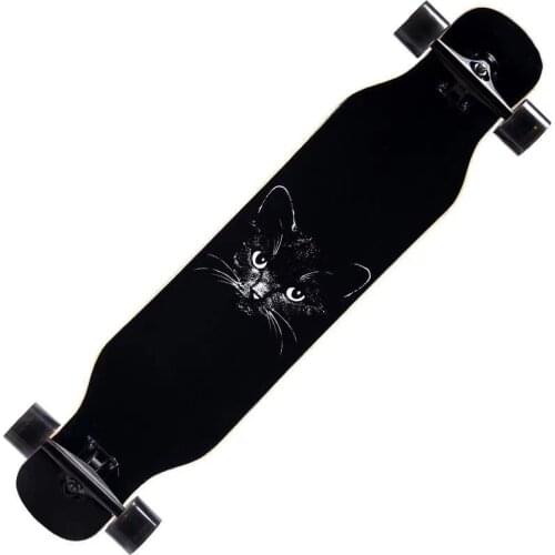 Skateboarders110cm Beginner Adult Maple Complete Skate Board Cool Dancing Longboard Rocker Skateboard High Speed
