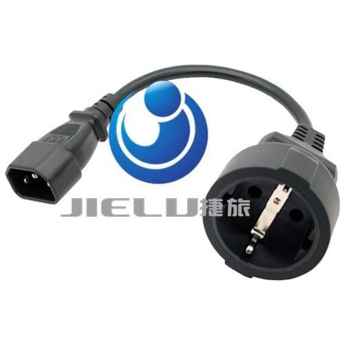 UPS Power Lead adapter, IEC 320 C14 to CEE 7/7 European Female 0.3m,1 pcs,Free GH