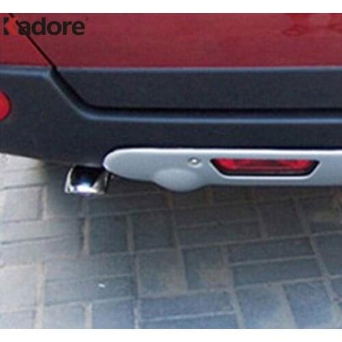 Rear Exhaust Muffler For Nissan X-Trail 2008 2009 2010 2011 Stainless Steel Car Tail Tip Pipe Cover Trim End Silencer Trim