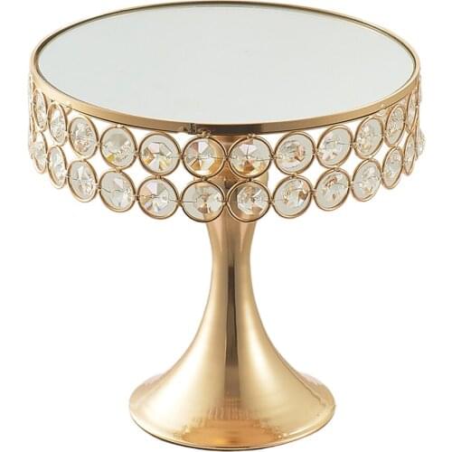 Mirrored Cake Stand Round Dessert Cookies Serving Dish Durable For Party