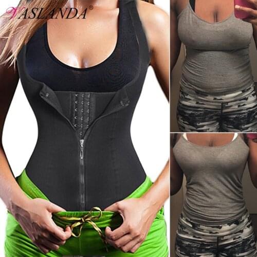 Women Waist Trainer Sweat Vest Weight Loss Slimming Shirt Tummy Control Shaper Workout Sauna Suit Compression Tank Top Shapewear