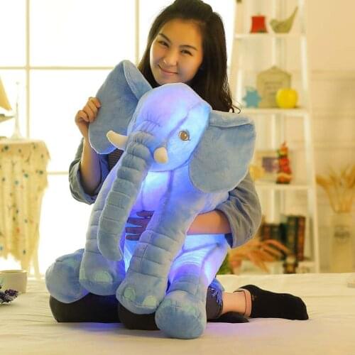 1 pcs 50cm Stuffed Elephant Toy Glowing Music Elephant For Baby Pillow Plush Toy Stuffed Animals Kawaii Sofa Bed Baby Pillow
