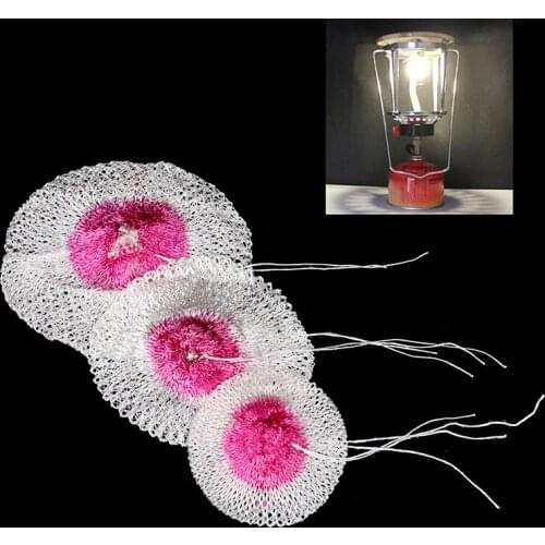 10pcs 65mm/85mm/100mm Gas Lantern Mantles Kerosene Gas Lamp Cover Durable Mesh Camping Lamp Pressure Lamp Mantles Spare Parts