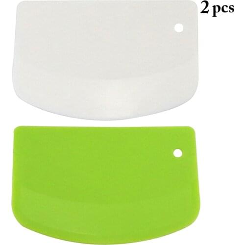 2pcs Dough Cutter Cream Spatula DIY Pastry Cutters Fondant Dough Scraper Cake Cutter Pastry Baking Tool Kitchen Gadget