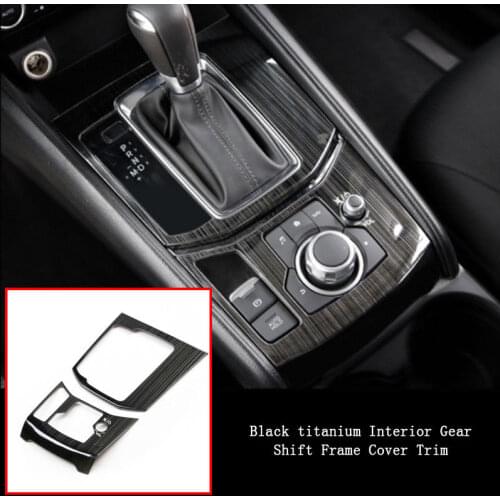 2020 new Hot Sale Black Titanium Interior Gear Shift Frame Cover Trim For 2017 Mazda CX-5