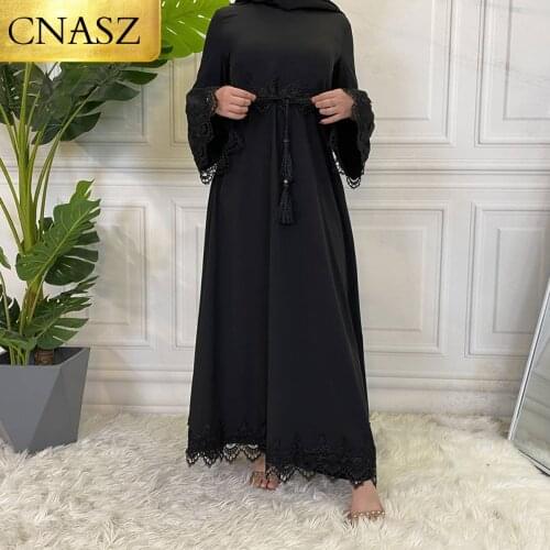 2021 New Elegant Silky Satin Long Sleeve Dress Print Pleated Maxi Satin Dresses Wrap Waist Fashion Women Musulman Ensembles