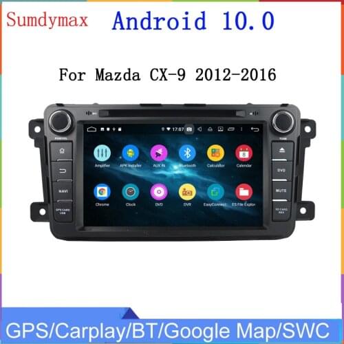 8"Octa core android 10 car multimedia gps player for mazda cx-9 2009-2015 with gps glonass steering wheel bose system 4G+64G