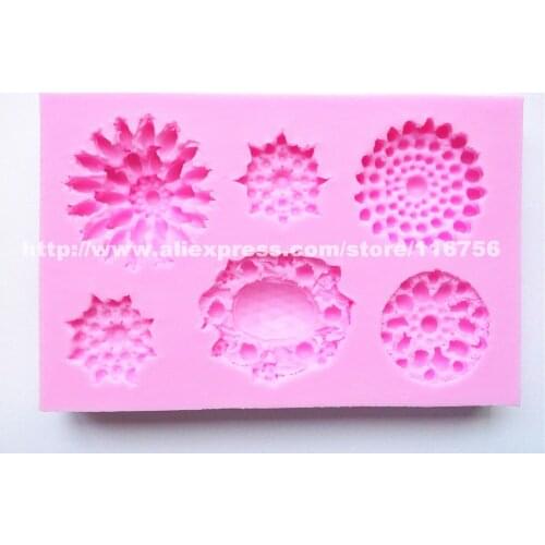 Free Shipping Gem Flower Shaped Silicone Mold Cake Decoration Fondant Cake 3D Food Grade Silicone Mould 171