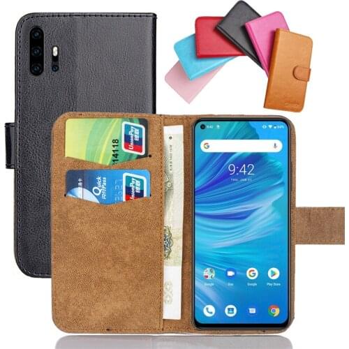 UMIDIGI F2 Case 6.53" 6 Colors Flip Soft Leather Crazy Horse Phone Cover Stand Function Cases Credit Card Wallet