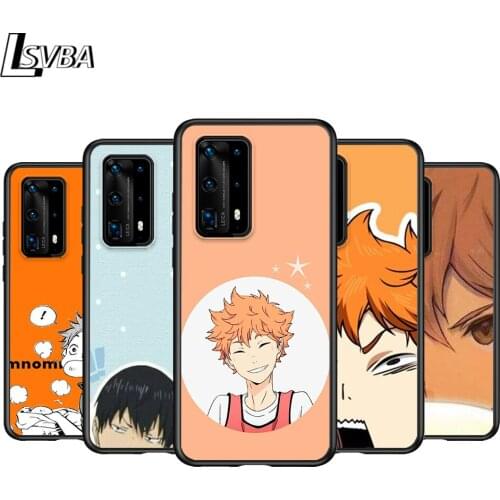Black Cover Japanese Haikyuu for Huawei P40 P30 P20 P10 P9 P8 Pro Lite 4G 5G 2019 2017 Plus Mini Phone Case