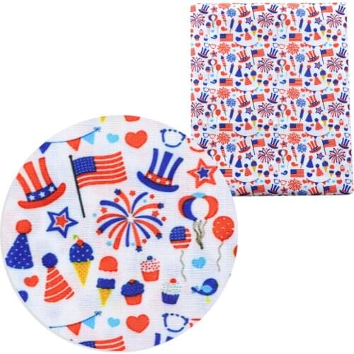 David accessories 50*145cm July 4th Polyester & Cotton Fabric For Sewing DIY Clothes Quilting Tissue Kids Home Textile,c10819