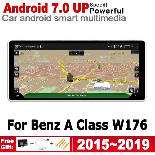 For Mercedes Benz A Class W176 2015 2016 2017 2018 2019 NTG Screen Android Car GPS Navi Map Stereo Original Style Multimedia