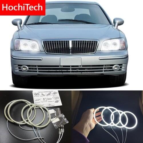 HochiTech for Hyundai Grandeur 1998-05 Ultra bright SMD white LED angel eyes 2600LM 12V halo ring kit daytime running light DRL