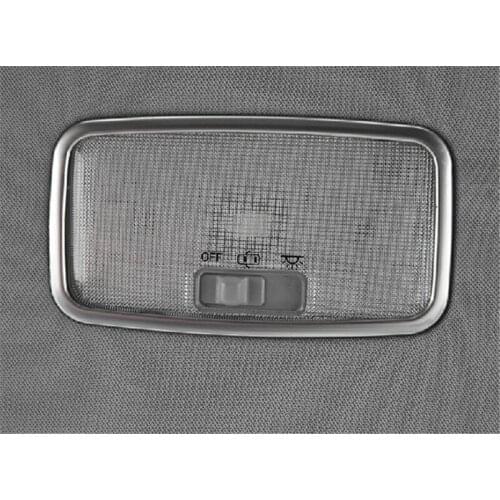 Stainless Steel Rear Roof Dome Reading Light Lamp cover trim for toyota RAV4 2013 2014 2015