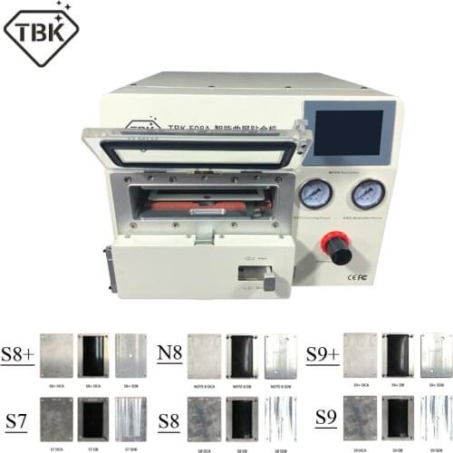 2019 New TBK-508A Curved Screen Laminating and Debubble Machine LCD Edge Laminating Machines For samcung iPhone iPad with moulds