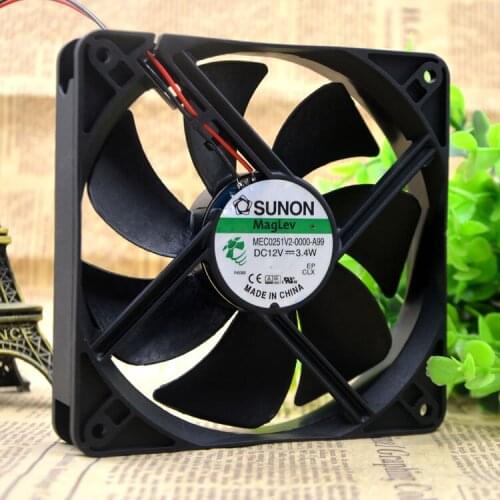 MEC0251V2-0000-A99 12V 3.4W 12CM 12025 2wire fan