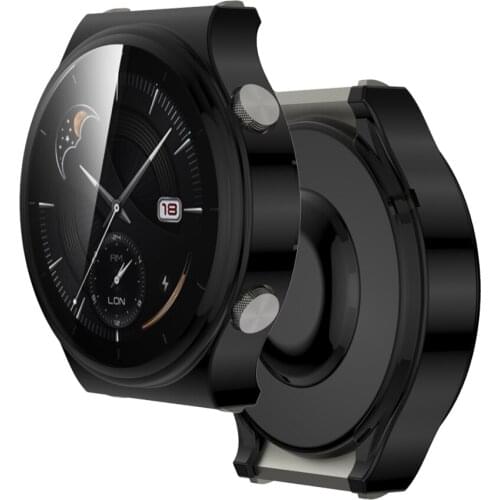 TPU Soft Full Screen Glass Protector Case Shell Edge Frame For Huawei Watch GT 2 Pro Strap Band GT2 pro Protective Bumper Cover