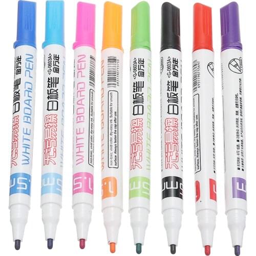 8 Colors Whiteboard Marker Pens Set Erasable Non-toxic Drawing Pen Children Art Writing Supply For School Office Meeting