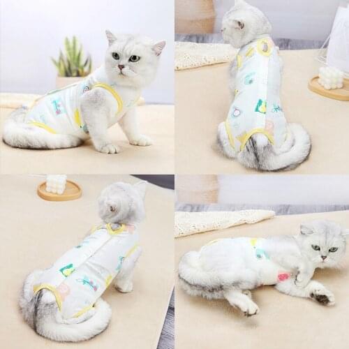 Pet Cat Clothes Cat Retrieve After Surgery Anti-Licking Fruits Vest Clothing Pet Wound Anti-Mite Surgical Recovery Weaning Suits