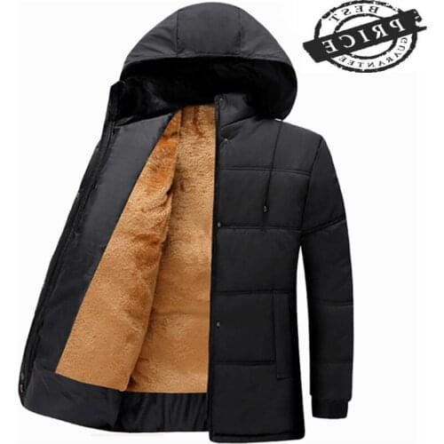 2021 Winter Jacket Men Thick Warm Outerwear Parkas Hombre Casual Hooded Loose Black Jaquetas Masculina Inverno CJ255