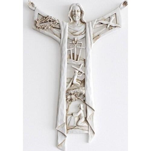 Risen Christ Last Supper Wall Cross Hanging Decoration for First Holy Communion Baptism Christian Gift Religious Accessories