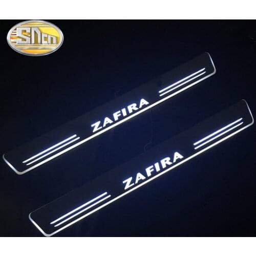 For Opel Zafira Vauxhall Acrylic Moving LED Welcome Pedal Scuff Plate Pedal Door Sill Pathway Light scuff plate threshold